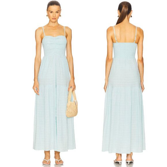 LSPACE Mallorca Maxi Dress in Ibiza Light Blue Gauze Medium M L Space Swim - Picture 1 of 2
